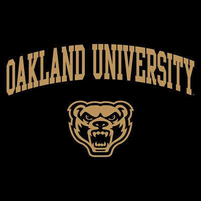 Oakland University Golden Grizzlies NCAA Arch Logo T-Shirt - Black, Officially Licensed Team Apparel - View #11