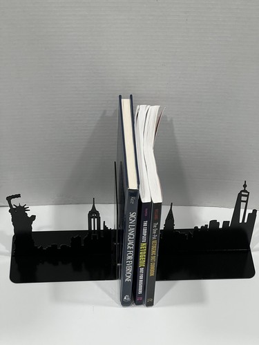 New York City Skyline Bookends - Bookends Metal Modern Minimalist - Picture 5 of 12
