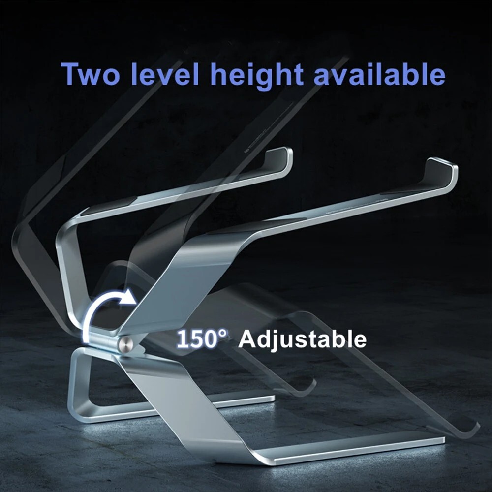 Adjustable Aluminum Laptop Stand for Notebooks & Tablets Up to 17.3 Inches