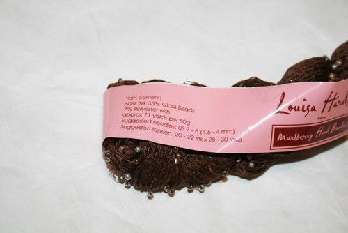 Louisa Harding Mulberry Silk Hand Beaded Yarn Color 11 Brown - Picture 6 of 7