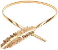 Cintura - cinturino in metallo - accessorio elegante - cintura in piuma di se...