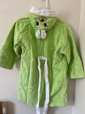 Animal Hooded Towelling Bathrobe Bath Robe Drying Dressing Gown Boys  Girls