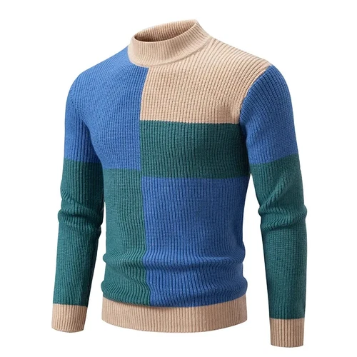 Men's New and Winter Casual Warm Neck Sweater Knit Pullover Autumn Tops Sweater - Picture 17 of 41