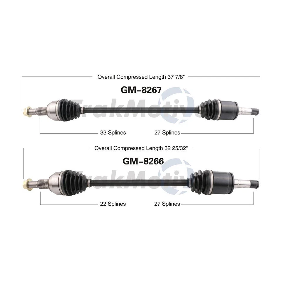 Par trasero conjunto eje CV Surtrack para Saturn Outlook 2007-2010 AWD Foto 2 de 4