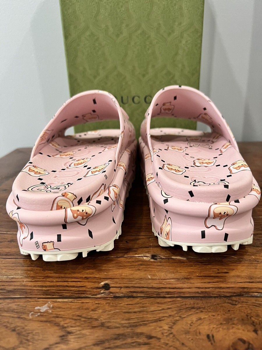 ★送料込★GUCCI Kawaii Pikarar ラバースライドサンダル Authentic Gucci x Pikarar Kawaii Interlocking GG 42/11/11.5