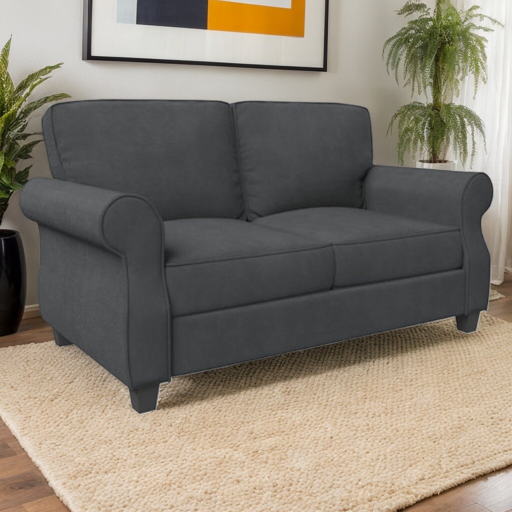 56'' Sofa Loveseat Upholstered Couch for Small Spaces 2 Seat Couches Living Room