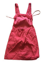 Zara Mini Dress Size XS Women Orange Backless Sleeveless Summer Linen Blend