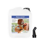 5L Leinöl Holzschutz | Holz-Pflegeöl für Echtholzmöbel (5L + Ausgießer)