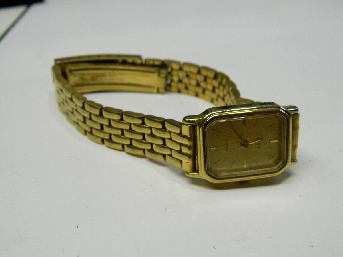 Beautiful Gold tone  lady\'s/Woman\'s watch/wristwatch Womens 30mm Wafer Slim Gold Plated Watch with Mesh Band main image 4