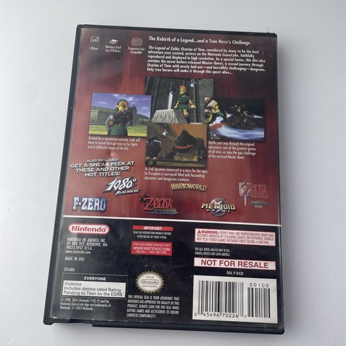 The Legend Of Zelda: Ocarina Of Time (Nintendo GameCube, 2003) FREE SHIPPING - Picture 2 of 4
