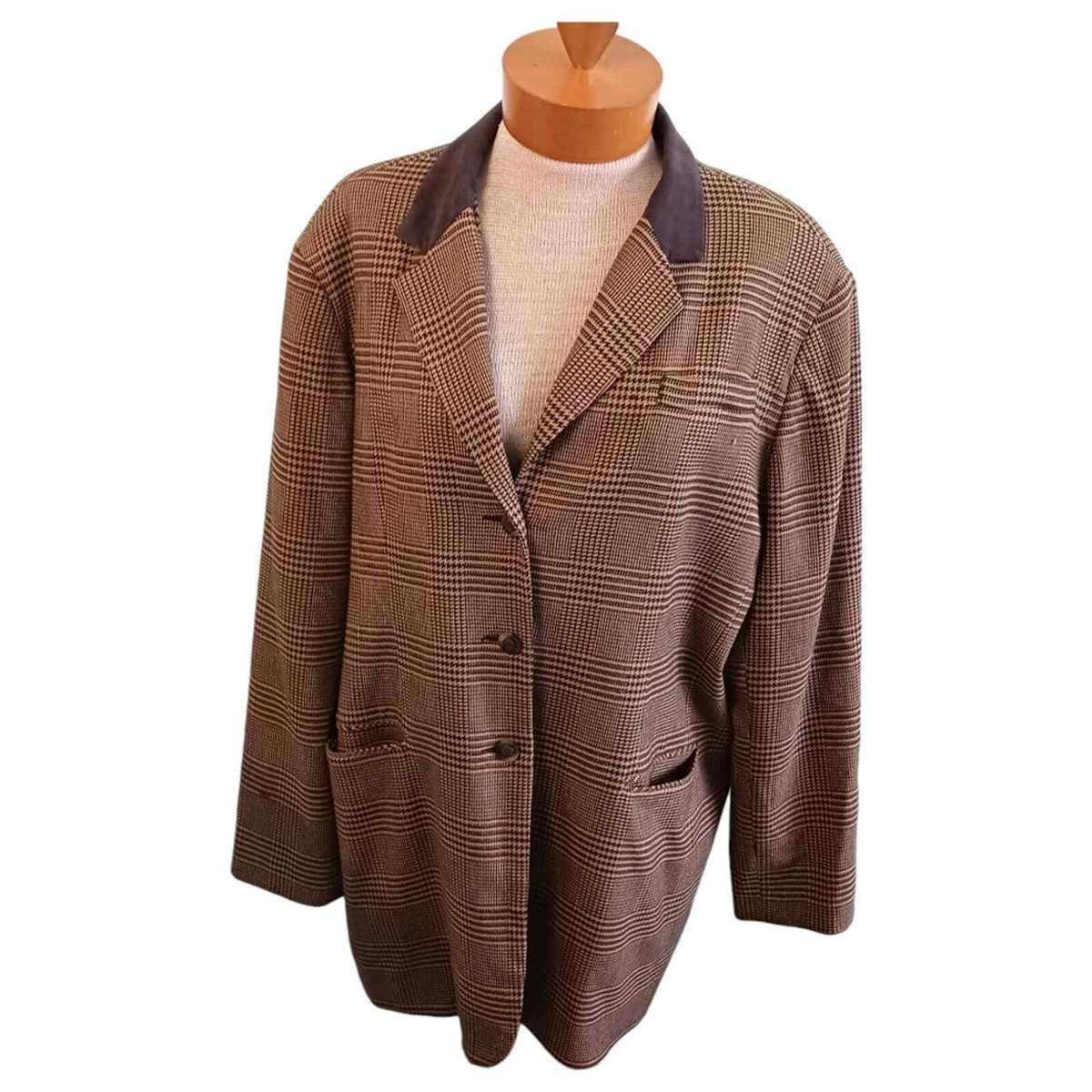 Size 18W Jacklyn Smith Classic Plus Women’s Blazer Oversized Glen Plaid Fall