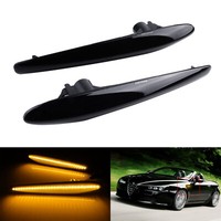 Paar LED Seitenblinker Schwarz FüR Alfa Romeo 159 BJ 2005-11,Bera Spider 2005-10