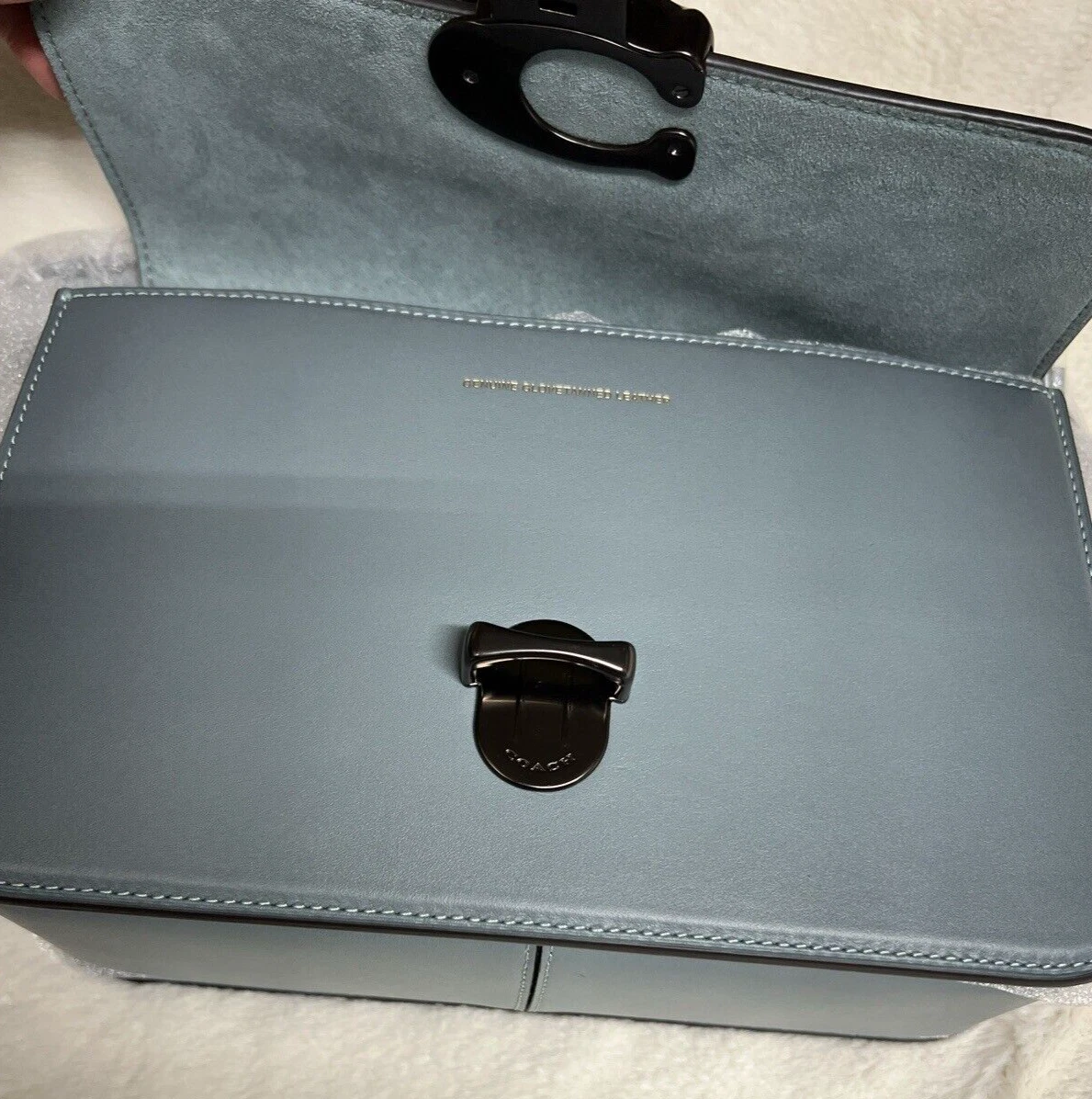 Borsa a tracolla Coach Retail Studio guanto salvia pelle conciata C6641 nuova con etichetta