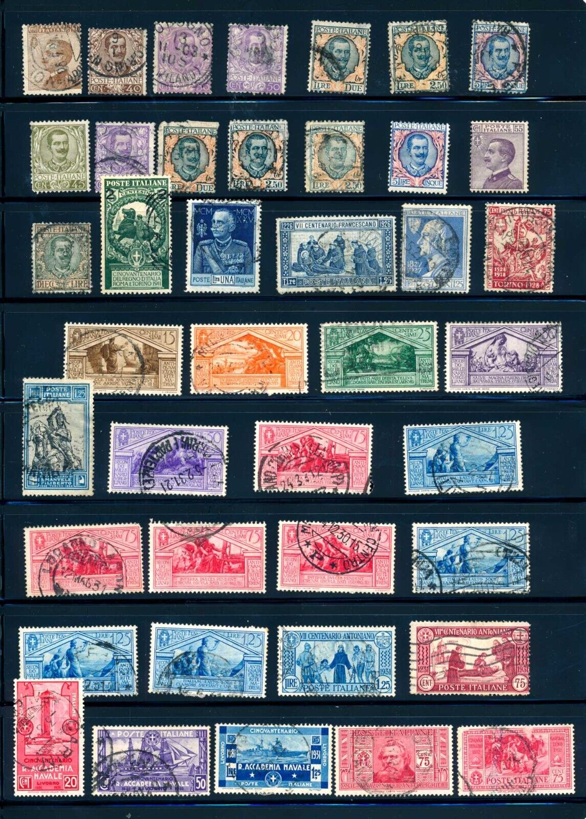 ITALY 1901-1949 SELECTION OF 121 STAMPS F-VF MINT & USED !! L125