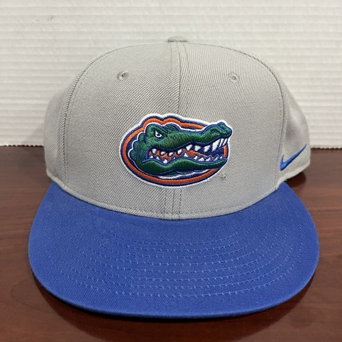 Florida Gators Nike True Hat Cap Snap Back Gray Blue Swoosh Wool Blend