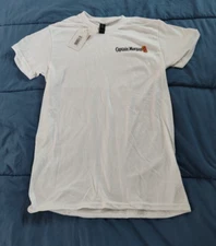 Captain Morgan Heavy Cotton White T Shirt Men Size S Small Gildan - New NWT