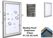 Weather Proof Snap Frame - Silver 25mm Frame IN 4 SIZES FROM A1 TO A4