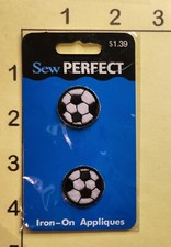 New NOS Soccer Balls Patch Embroidered Iron On Embellishment