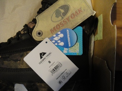 Ozark Trail Hunting Hiking Work Boots Mossy Oak Camo Men's Size 8 New In Box - Picture 4 of 12