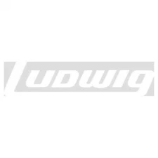 NEW Genuine Ludwig 2.75" x 13" Bass Drum Vinyl Logo Sticker - WHITE, #P0414W