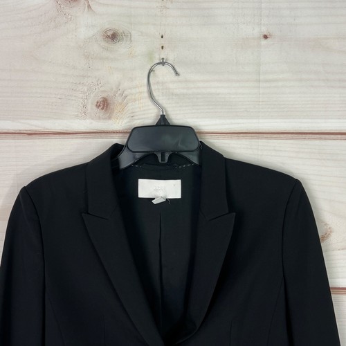 Boss Hugo Boss Blazer Womens 4 Black Wool Stretch Two Buttons Collar Lined Solid - Picture 2 of 7
