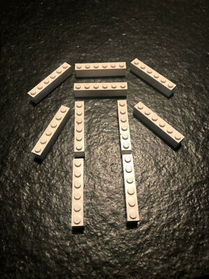 LEGO  Basic 10 Stck. Steine - Bausteine 1x6 (3009)  Weiß - Grundsteine - Neu