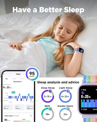 BIGGERFIVE Smart Watch for Kids, Fitness Tracker Watch Pedometer, Puzzle Game Ny - Picture 4 of 10