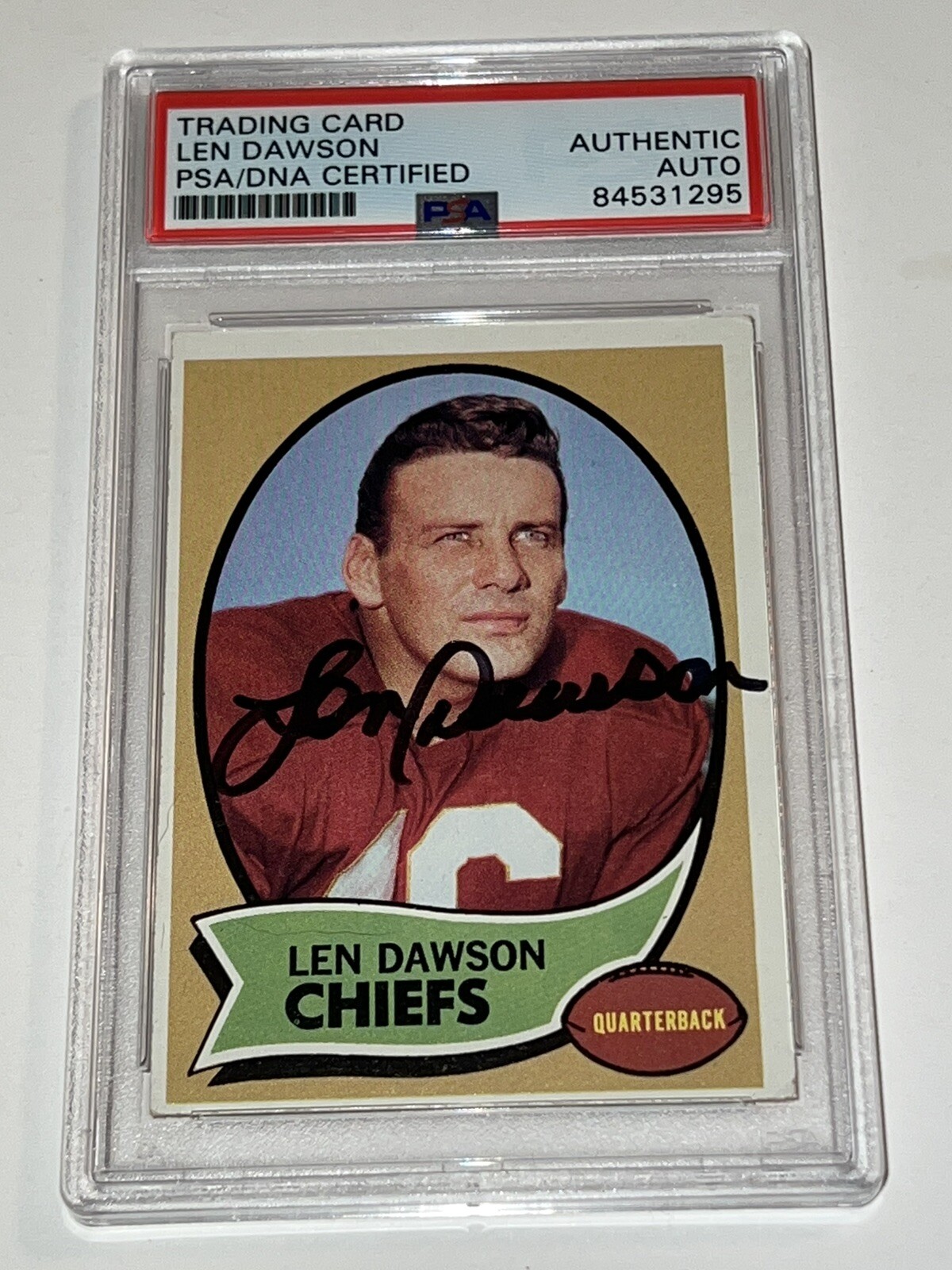 Len Dawson Autographed Signed Kansas City Chiefs HOF PSA/DNA Slabbed 