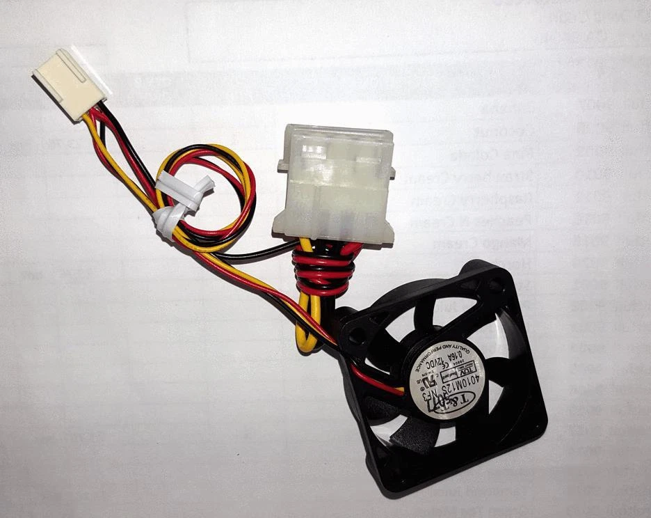 Evercool FAN4ATOM_2LP 40x40x10mm ATOM CPU Ball Bearing Fan w 3PIN + Molex Power - Image 2 of 2