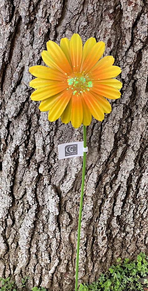 ДОМАШНИЙ САД БАССЕЙН ДЕКОР ЖЕЛТЫЙ МАРГАРИТКИ ЦВЕТОК ДВОР КОЛ 714673 МЕТАЛЛИЧЕСКИЙ 20» СОВЕРШЕННО НОВЫЙ - Изображение 3 из 4