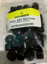 HOHNER SET OF 31 BUTTONS FOR CORONA ACCORDION ALL MODELS  ( BLACK )