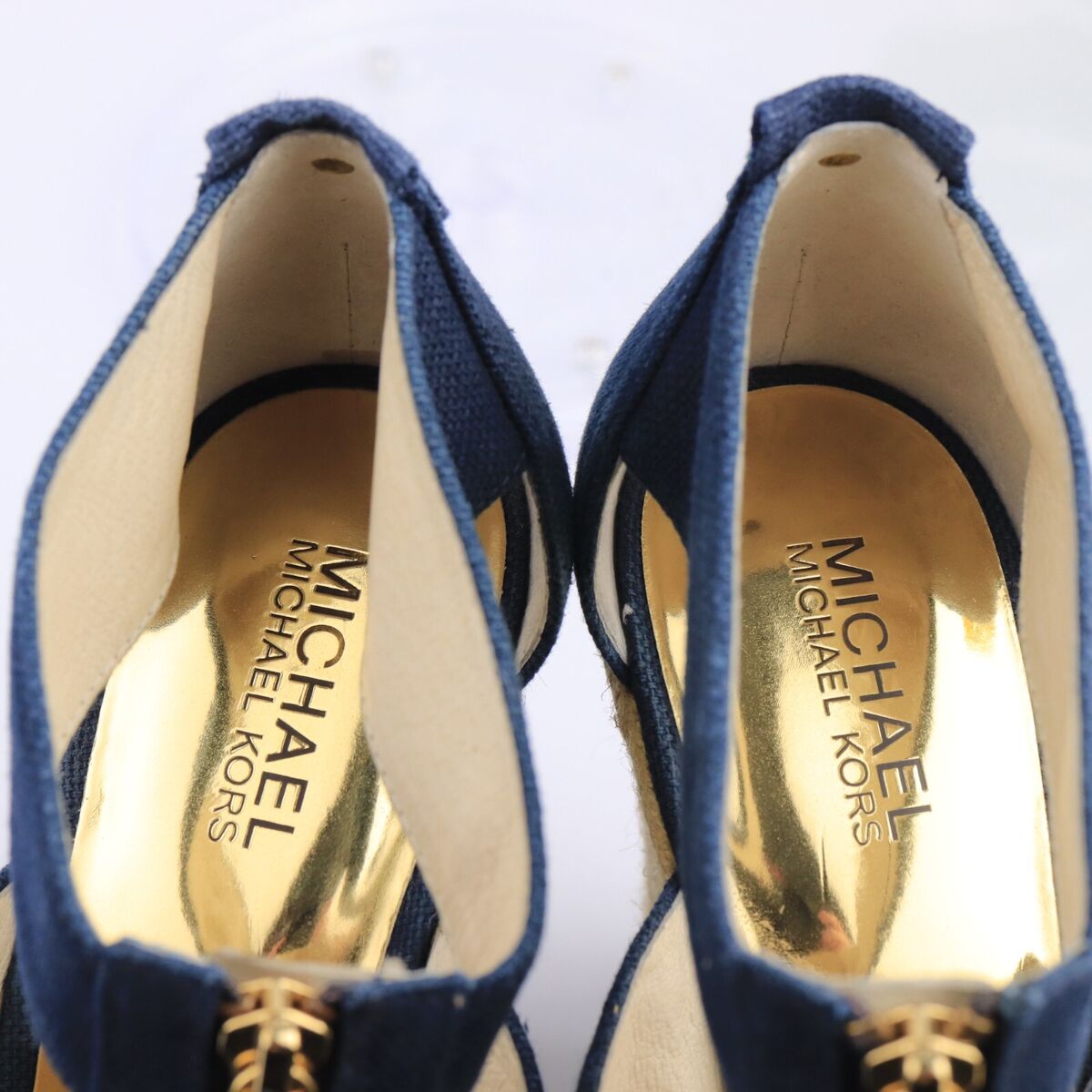 Michael Kors Womens Berkley Sandal Size 9 Blue Wedge Michael Kors Womens Berkley Sandal Size 9 Blue Wedge