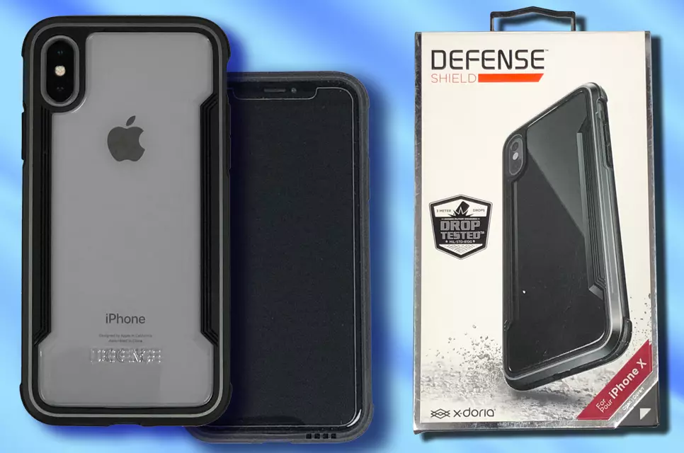 X Doria Defense Shield iPhone X XS Military Protective Case Cover Black Clear