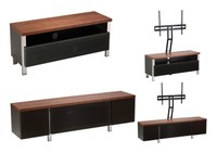Regent Real Walnut Veneer & Ir Friendly Grey Glass Fronted Tv Cabinet Stands Regent Real Walnut Veneer & Ir Friendly Grey Glass Fronted Tv Cabinet Stands