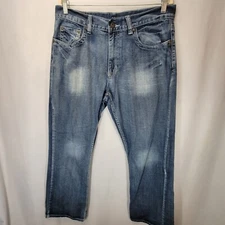 Flypaper Men's Boot Cut Jeans Flap Embroidered Pkts Tag 34x32 Actual 36x32