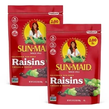 sun-maid California Sun-Dried Raisins (2 Pack) 32 oz Resealable Bag Dried Fruit