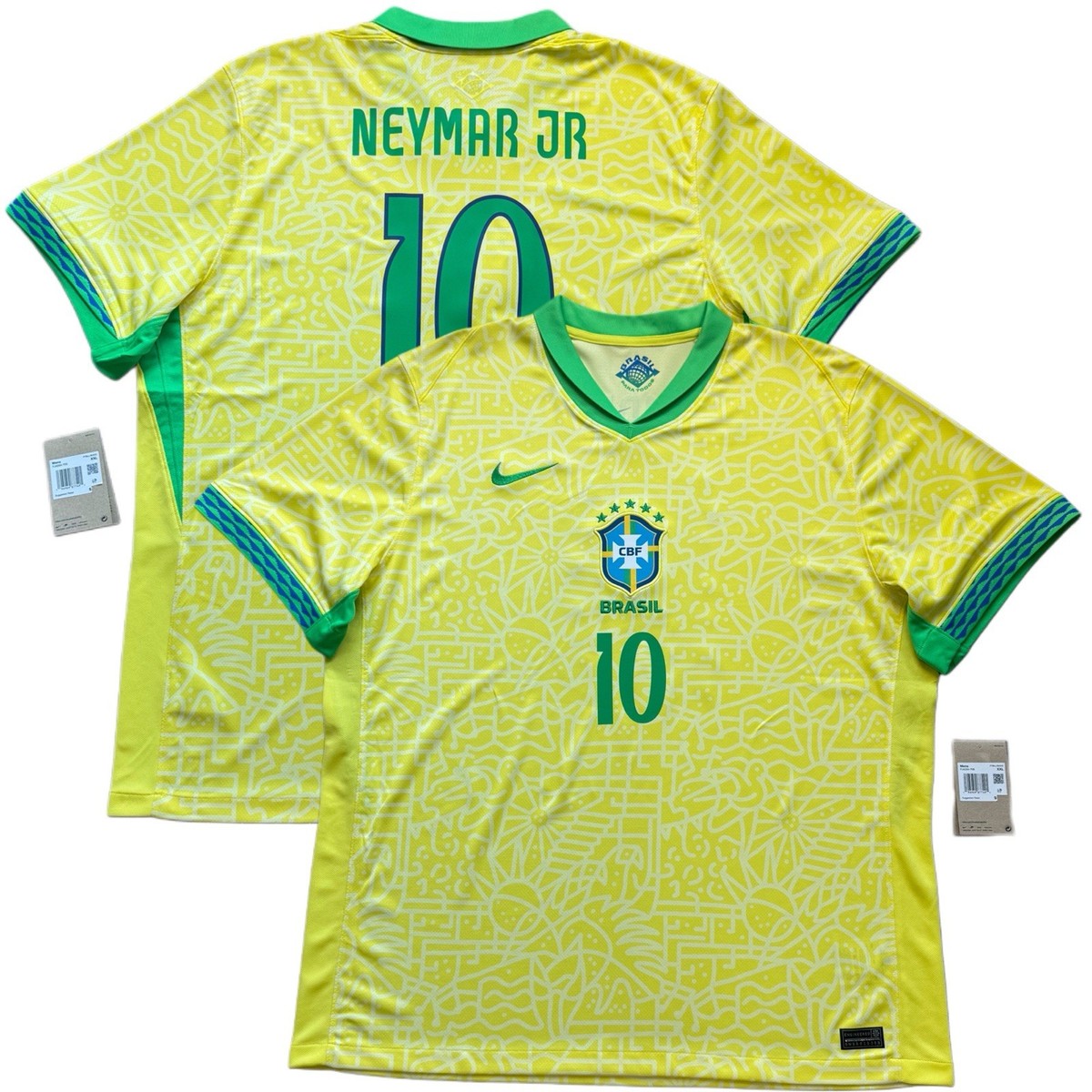 jagaimo【新品タグ付/2XL】2024ブラジル代表　Neymar 2024/25 Brazil Home Jersey #10 Neymar Jr 2XL Nike Copa America