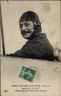 Ak Circuit de l'Est d'Aviation 1910, Leblanc sur Monplan Bleriot,... - 4709999