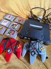 Nintendo 64 N64 Console Bundle, 2 Controllers, 6 Games (Super Mario, 007, Banjo)