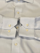 Brooks Brothers Men's Regent Fit Non-Iron Cotton Dress Shirt Pale Blue 17.5-4/5