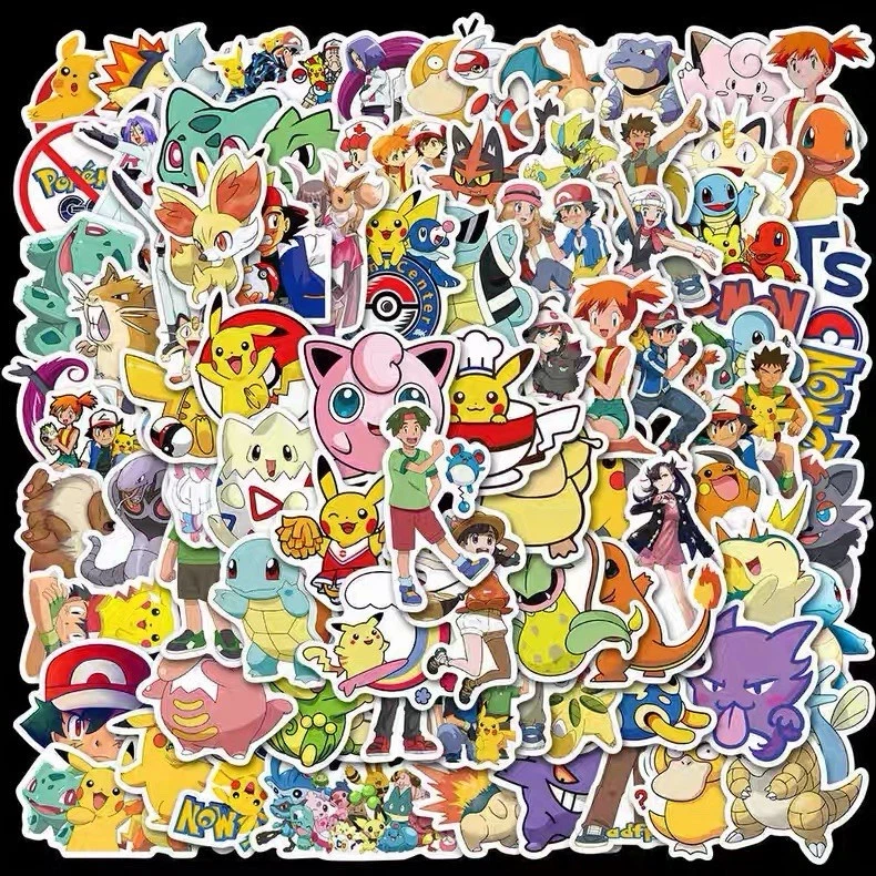 UK100 Cartoon Pokemon Stickers Bomb Graffiti Decal Pack Laptop Car Luggage Skate - Image 2 of 4