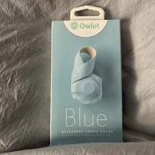 Owlet Fabric Socks - Blue, 0-18 Months, Set of 3