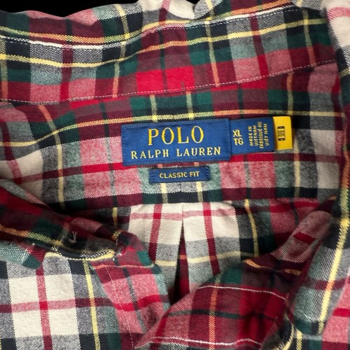 Ralph Lauren Classic Fit Men’s XL Plaid Long Sleeve Button Down Shirt Preppy - Picture 2 of 8
