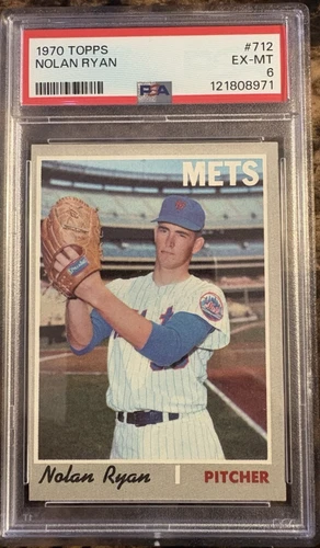 1970 Topps #712 Nolan Ryan HOF PSA 6 EX-MT (Great Corners) New York Mets