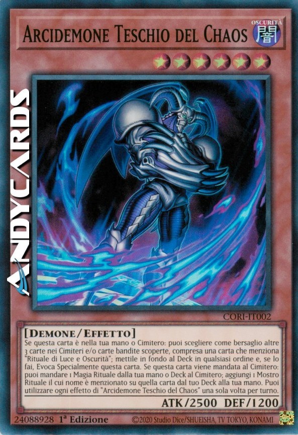 ARCIDEMONE TESCHIO DEL CHAOS (Skull Archfiend Of Chaos) Super R CORI IT002 • 1Ed