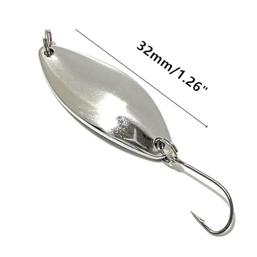 12 Pcs Fishing Fishing Spoons, Hard Lure Micro Spoon Trout Lures Bass Lures  - Image 3