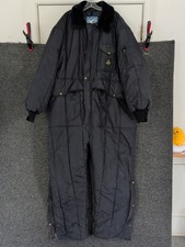 RefrigiWear Iron-Tuff Insulated Coveralls Men s 2XL Black Cold Weather Workwear