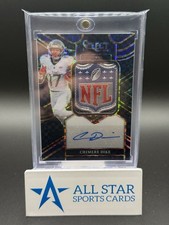 2025 Panini Select Chimere Dike NFL Shield 1/1 Black Prizm Auto Jumbo Patch RC