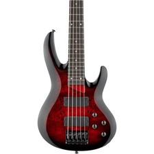 ESP LTD B-205DX 5-String Bass Guitar, Rosewood Fingerboard, Red Burst