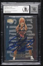 BAS 1996-97 Skybox Premium Intimidators Dennis Rodman #19 BGS Authentic HOF 04k8